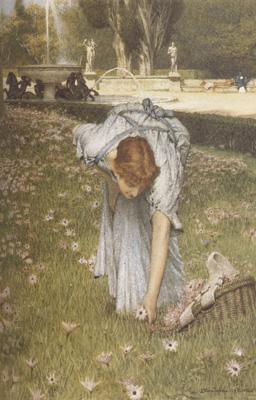 Alma-Tadema, Sir Lawrence Spring in the Gardens of the Villa Borghese (mk23) Sweden oil painting art